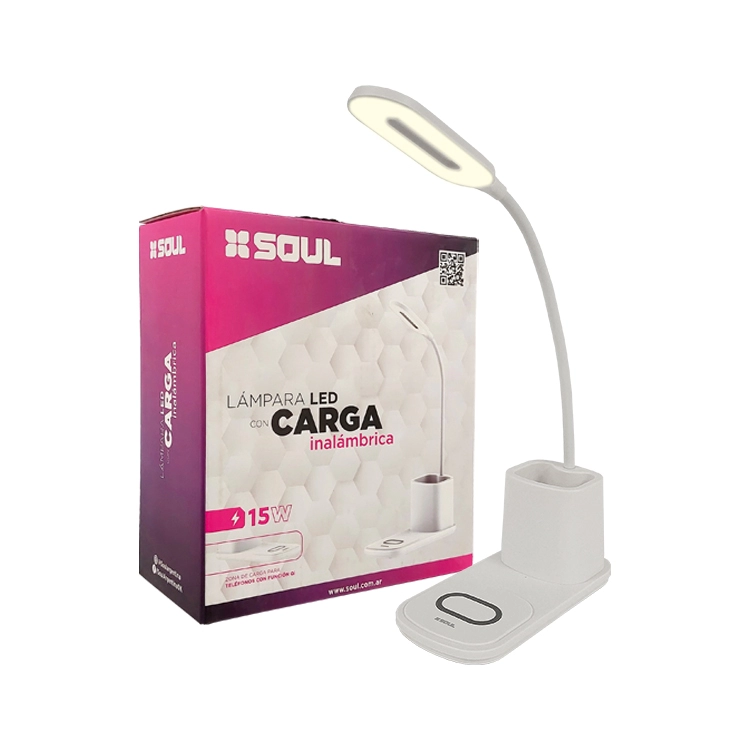Cargador Inalambrico Lampara Led Soul Q100BL Blanca Art.164-71530